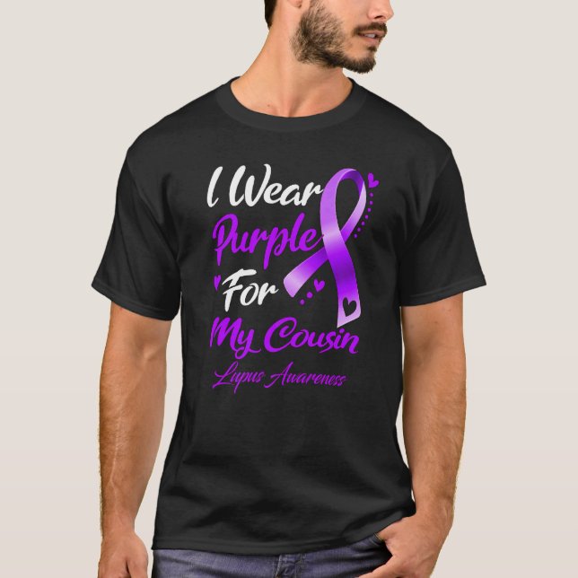 Camiseta Eu Visto Roxo Para A Consciência Do Meu Primo Lupu (Frente)