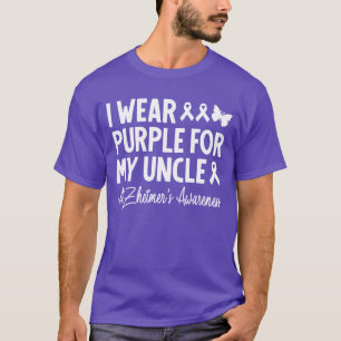 Camiseta Eu Visto Roxo para a consciência do meu tio Alzhei
