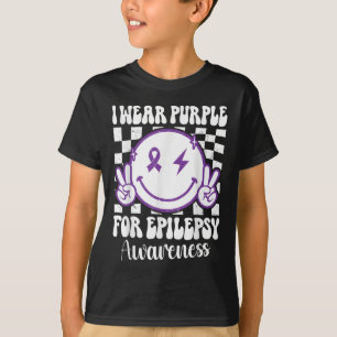 Camiseta Eu Visto Roxo Para A Consciência Epilepsia Sorria 