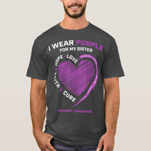 Camiseta Eu Visto Roxo Para A Minha Consciência Da Epileps