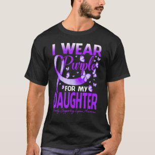 Camiseta Eu Visto Roxo Para A Minha Filha Bumbum De Consciê