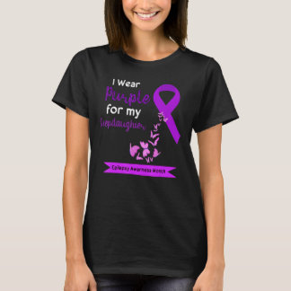 Camiseta Eu Visto Roxo Para A Minha Filha De Stepfilha Epil