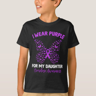 Camiseta Eu Visto Roxo Para A Minha Filha Sobredosagem Cons