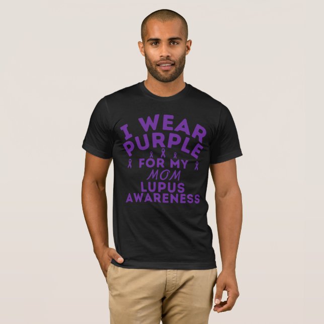 Camiseta Eu Visto Roxo Para A Minha Mãe Conhecer O Lupus (Frente Completa)