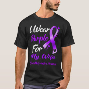 Camiseta Eu Visto Roxo Para A Minha MULHER Chiari Malformat