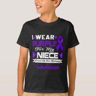 Camiseta Eu Visto Roxo Para A Minha sobrinha Orgulhosa Da N