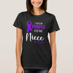 Camiseta Eu Visto Roxo para a minha sobrinha para a consciê