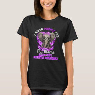 Camiseta Eu Visto Roxo Para Elefante De Consciência Da Dem