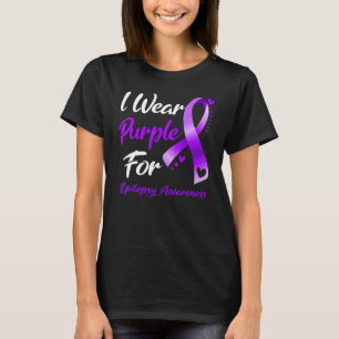 Camiseta Eu Visto Roxo Para Fita De Consciência Da Epilepsi