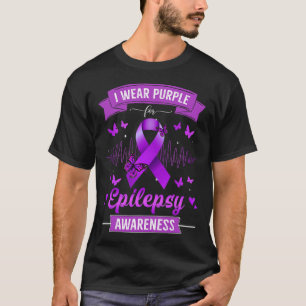Camiseta Eu visto Roxo para Manteiga de Fita de Consciência