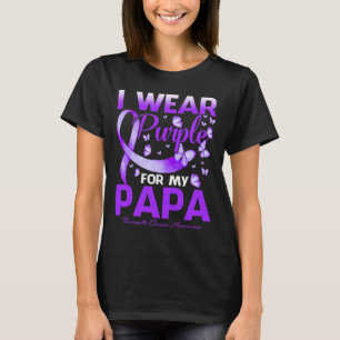 Camiseta Eu Visto Roxo Para Meu Papá Câncer de pâncreas Awa