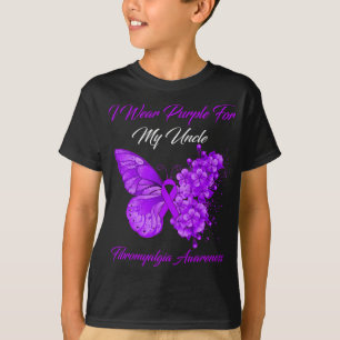 Camiseta Eu Visto Roxo Para Meu Tio Fibromialgia Guerreiro