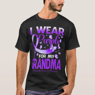 Camiseta Eu Visto Roxo Para Minha Avó Câncer de pâncreas Aw