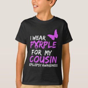 Camiseta Eu Visto Roxo para minha Borboleta Primo Epilepsia