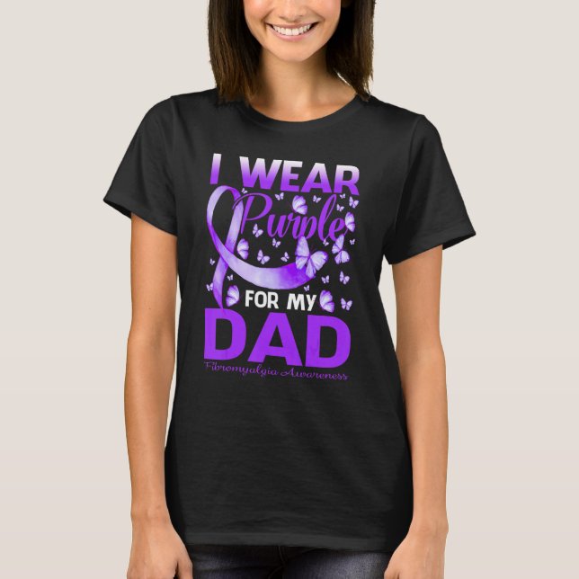 Camiseta Eu Visto Roxo Para Minha Consciência Da Fibromialg (Frente)