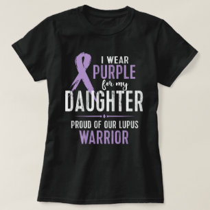 Camiseta Eu visto roxo para minha filha orgulhoso de nosso