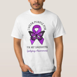 Camiseta Eu Visto Roxo para minha Filha   Sensibilização 