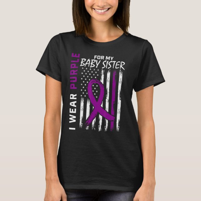 Camiseta Eu Visto Roxo Para Minha Irmã Bebê Awarenes Epilep (Frente)