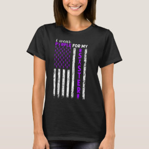 Camiseta Eu Visto Roxo Para Minha Irmã Câncer de pâncreas E