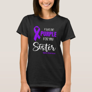 Camiseta Eu Visto Roxo Para Minha Irmã para a Consciência d