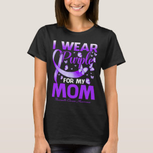 Camiseta Eu Visto Roxo Para Minha Mãe Câncer de pâncreas Aw