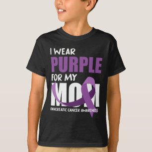 Camiseta Eu Visto Roxo Para Minha Mãe Câncer de pâncreas Aw