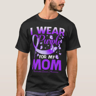 Camiseta Eu Visto Roxo Para Minha Mãe Câncer de pâncreas Aw