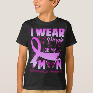 Camiseta Eu Visto Roxo Para Minha Mãe Fibromialgia Sensibil
