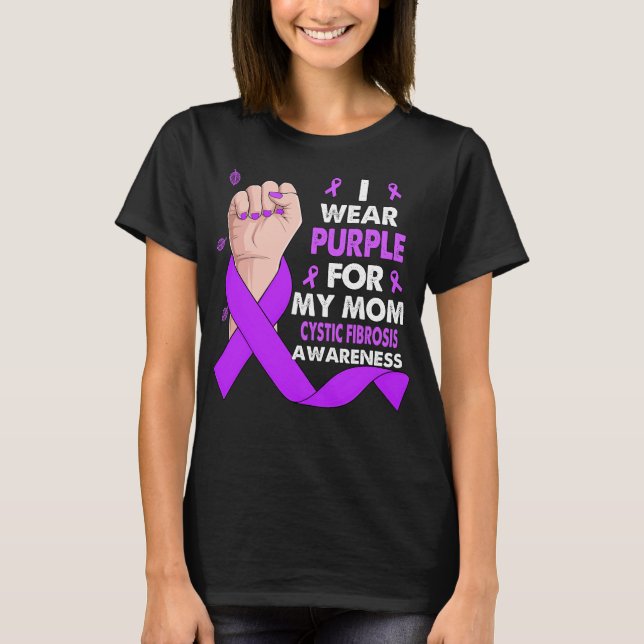Camiseta Eu Visto Roxo Para Minha Mãe FIBROS CICÁTICOS (Frente)