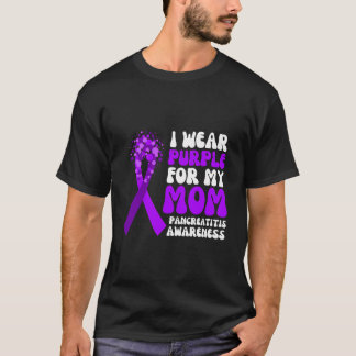 Camiseta Eu Visto Roxo Para Minha Mãe Pancreatite Sensibili