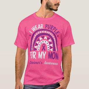 Camiseta Eu Visto Roxo para minha mãe Rainbow Alzheimers