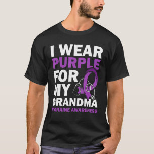 Camiseta Eu Visto Roxo Para Minha Sensibilização Para A Avó