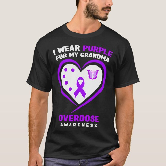 Camiseta Eu Visto Roxo Para Minha Vovó Sensibilização Por S (Frente)