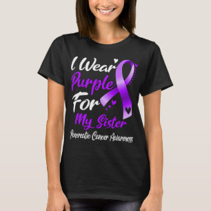 Camiseta Eu Visto Roxo Para O Meu Câncer de pâncreas Irmã
