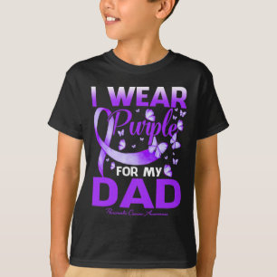 Camiseta Eu Visto Roxo Para O Meu Câncer de pâncreas Pai Aw