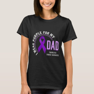 Camiseta Eu Visto Roxo Para O Meu Câncer de pâncreas Pai Aw