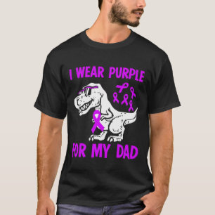Camiseta Eu Visto Roxo Para O Meu Câncer de pâncreas Pai No
