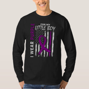 Camiseta Eu Visto Roxo Para O Meu Filho Menininho Com Epile