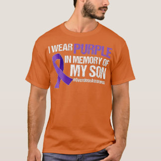 Camiseta Eu Visto Roxo Para O Meu Filho Sobre-Dose Sensibil