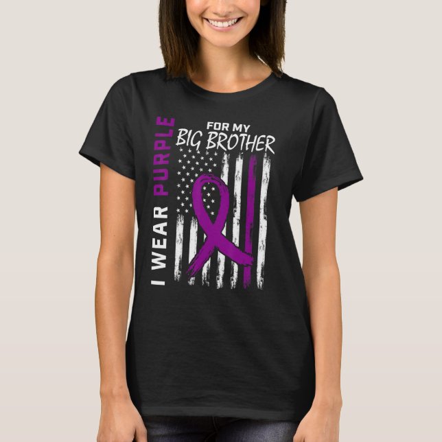 Camiseta Eu Visto Roxo Para O Meu Grande Irmão Epilepsia Aw (Frente)