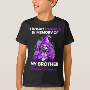 Camiseta Eu Visto Roxo Para O Meu Irmão Sensibilizar Para A