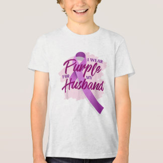 Camiseta Eu Visto Roxo Para O Meu Marido Heimers Shirt_1