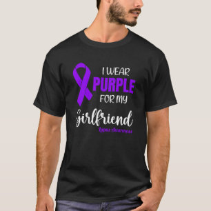 Camiseta Eu Visto Roxo para o meu Namorada para Lupus Aware