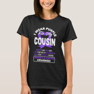 Camiseta Eu Visto Roxo para o meu primo Crohn e Colite em G