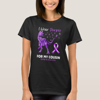 Camiseta Eu Visto Roxo Para O Meu Primo Din De Consciência 