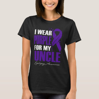 Camiseta Eu Visto Roxo Para O Meu Tio Epilepsy Awarness Fee