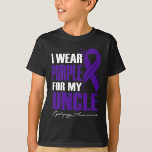 Camiseta Eu Visto Roxo Para O Meu Tio Epilepsy Awarness Fee