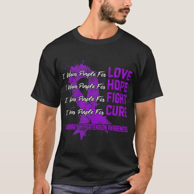 Camiseta Eu Visto Roxo Para Sensibilização Para A Hipertens (Frente)
