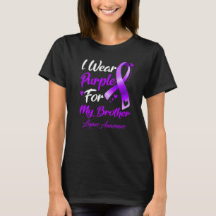 Camiseta Eu Visto Roxo Pela Consciência Do Meu Irmão Lupus