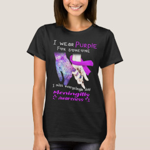 Camiseta Eu Visto Roxo Por Alguém Meningite Consciência